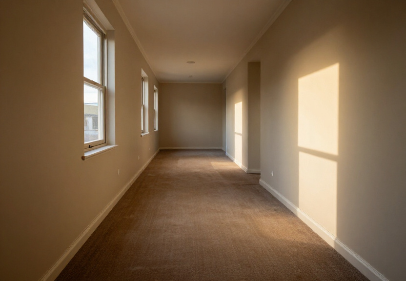 Dry and restored living room in Zetland apartment after flood restoration